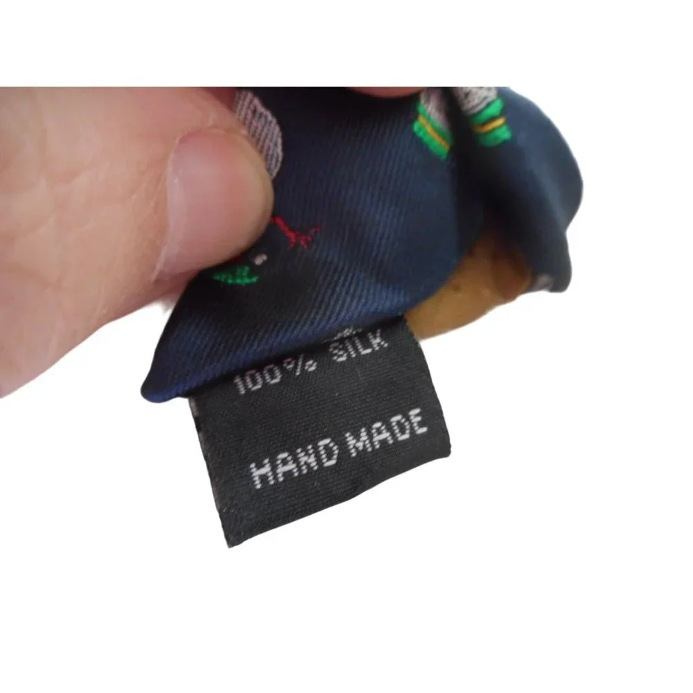 Silk Snowman Tie Blue necktie winter or Holiday